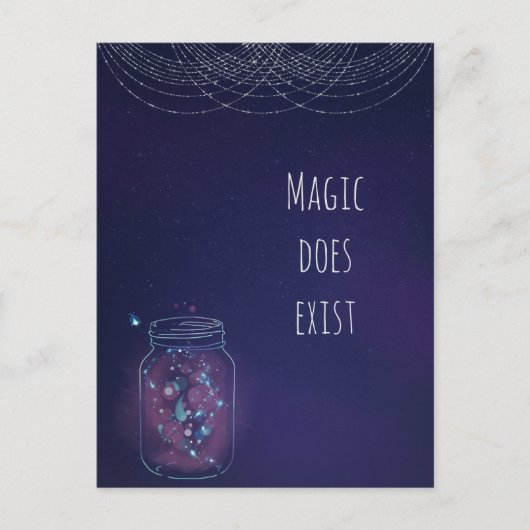 Carte Postale La magie existe FireFly Jar (Devant)