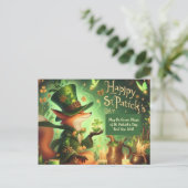 Carte Postale La magie verte de la Saint Patrick Trouvez-vous bi (Debout devant)
