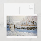 Carte Postale La Magpie de Claude Monet (Devant / Derrière)