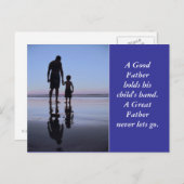 Carte Postale La main d'un père (Devant / Derrière)