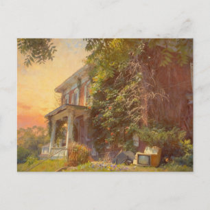 Carte Postale La maison abandonnée comprend des meubles