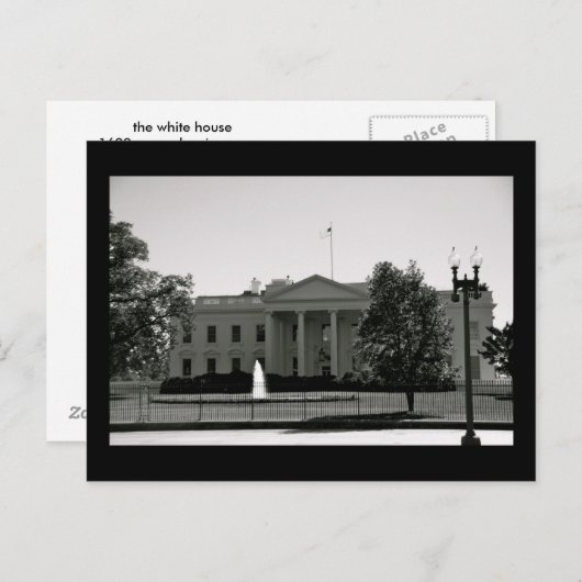 Carte Postale la maison blanche (Devant / Derrière)