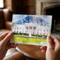 La Maison Blanche à Washington DC Aquarelle