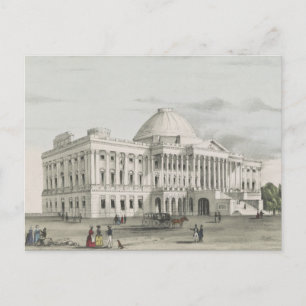 Carte Postale La Maison Blanche, Capitole à Washington Lithograp