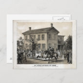 Carte Postale La maison d'Abraham Lincoln (Devant / Derrière)