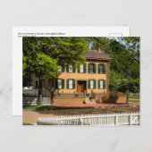 Carte Postale La maison d'Abraham Lincoln (Devant / Derrière)