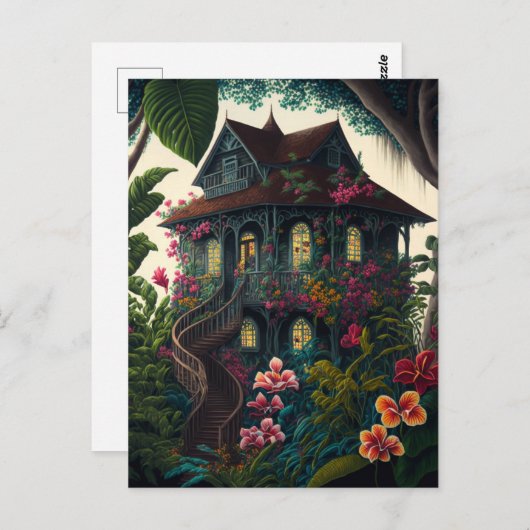 Carte postale La Maison dans un paradis tropical (Devant / Derrière)