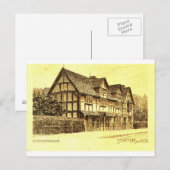 Carte Postale La maison de Shakespeare Stratford sur Avon (Devant / Derrière)