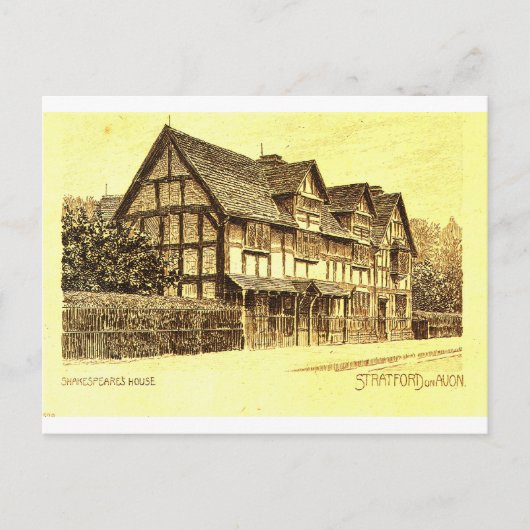 Carte Postale La maison de Shakespeare Stratford sur Avon (Devant)