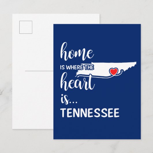 Carte Postale La maison du Tennessee est le coeur (Devant / Derrière)