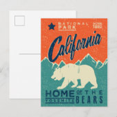 Carte Postale La maison du Yosemite soutient | la Californie (Devant / Derrière)