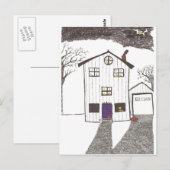 Carte Postale La Maison Éffrayante (Devant / Derrière)