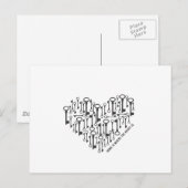 Carte Postale La maison est là où le coeur est (Devant / Derrière)