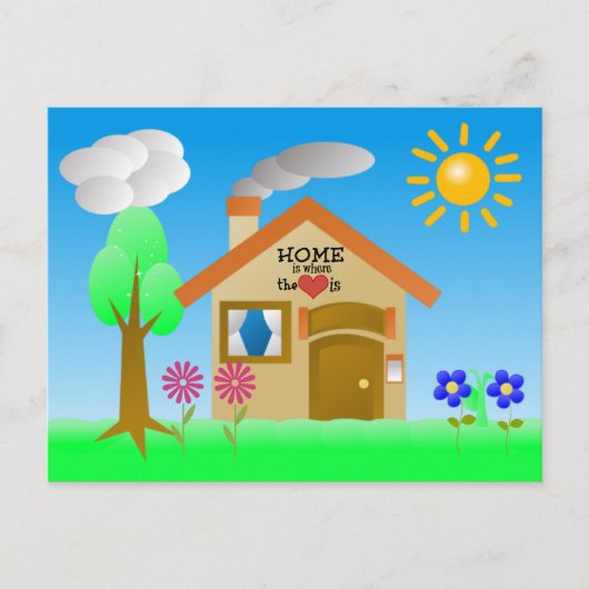 Carte Postale La maison est là où le coeur est (Devant)