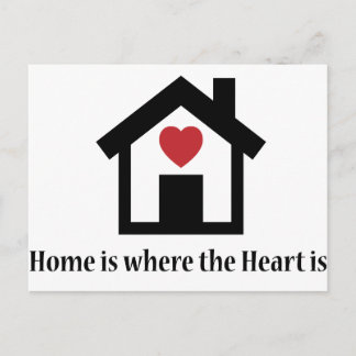 Carte Postale La maison est là où se trouve le coeur