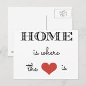 Carte Postale La maison est où le coeur est (Devant / Derrière)