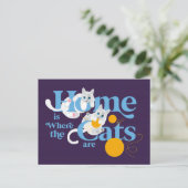 Carte postale "La maison est où sont les chats" (Debout devant)