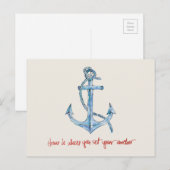 Carte Postale La maison est où vous placez votre Ancre (Devant / Derrière)