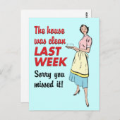 Carte Postale La maison était propre (Devant / Derrière)