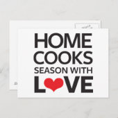 Carte Postale La maison fait cuire la saison avec amour (Devant / Derrière)