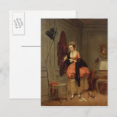 Carte Postale La maîtresse bien-aimée, 1846 (Devant / Derrière)