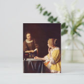 Carte Postale La maîtresse de maison par Johannes Vermeer (Debout devant)