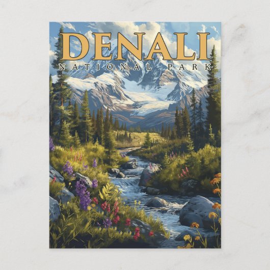 Carte Postale La Majesté du Denali - Une aventure dans le parc n (Devant)