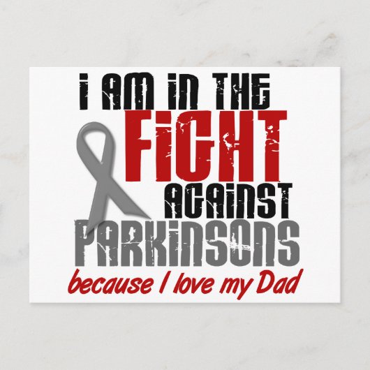 Carte Postale La maladie de Parkinson dans la lutte pour mon PÈR (Devant)
