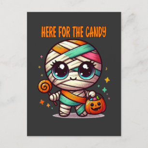 Carte Postale La Maman D'Halloween Ici Pour Le Bonbon