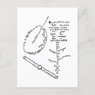 Carte Postale La Mandoline, l’oeillet et le bambou, Apollinaire