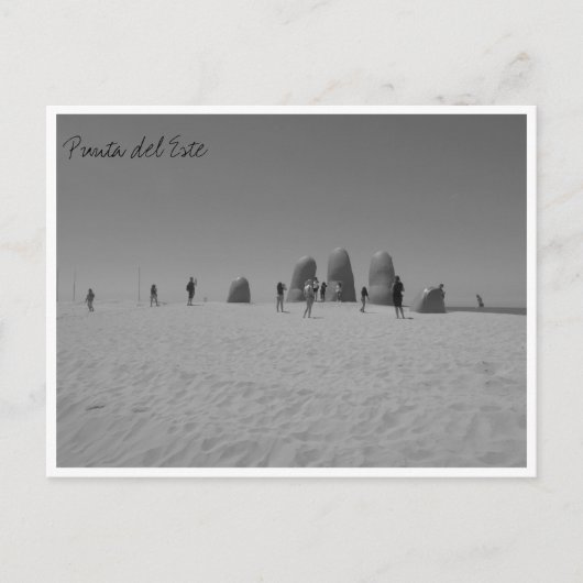 Carte Postale la mano noir et blanc (Devant)