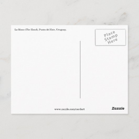 Carte Postale la mano punta (Dos)