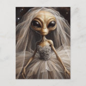 Carte Postale La mariée Alien (Devant)