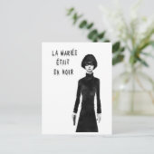 Carte Postale la mariée portait du noir (Debout devant)