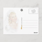 Carte Postale La mariée rougissante danse avec la salle (Dos)