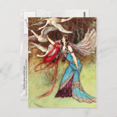 Carte Postale La méchante reine et les six cygnes (Devant / Derrière)
