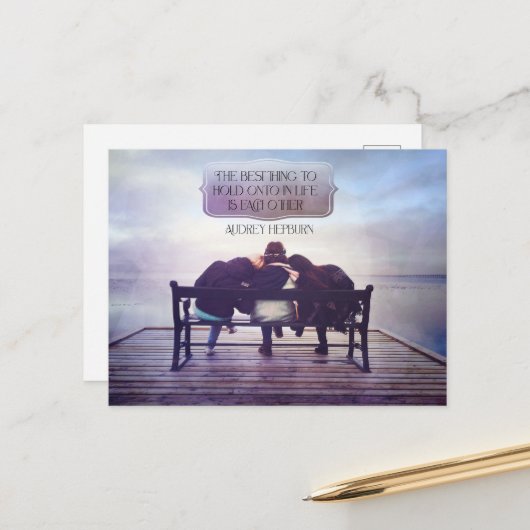 Carte Postale La Meilleure Chose À Garder Dans La Vie (Devant/Arrière en situation)