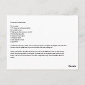 Carte Postale La meilleure jamais recette de crème glacée de (Dos)