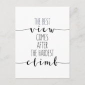 Carte Postale La Meilleure Vue Arrive Après La Montée La Plus Di (Devant)