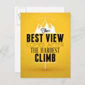 Carte Postale La Meilleure Vue Arrive Après La Montée La Plus Di (Devant / Derrière)
