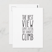 Carte Postale La Meilleure Vue Arrive Après La Montée La Plus Di (Devant / Derrière)