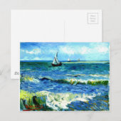 Carte Postale La mer à Saintes-Maries, Vincent Van Gogh (Devant / Derrière)