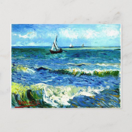 Carte Postale La mer à Saintes-Maries, Vincent Van Gogh (Devant)