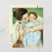 Carte Postale La mère et l'enfant de Cassatt (Devant / Derrière)