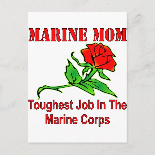 Carte Postale La Mère Marine de l'USMC Travail le plus dur dans  (Devant)