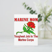 Carte Postale La Mère Marine de l'USMC Travail le plus dur dans  (Debout devant)