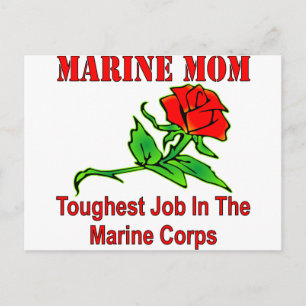 Carte Postale La Mère Marine de l'USMC Travail le plus dur dans