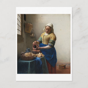 Carte Postale La Milkmaid de Johannes Vermeer