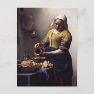 Carte Postale La Milkmaid en détail par Johannes Vermeer