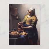 Carte Postale La Milkmaid en détail par Johannes Vermeer (Devant)